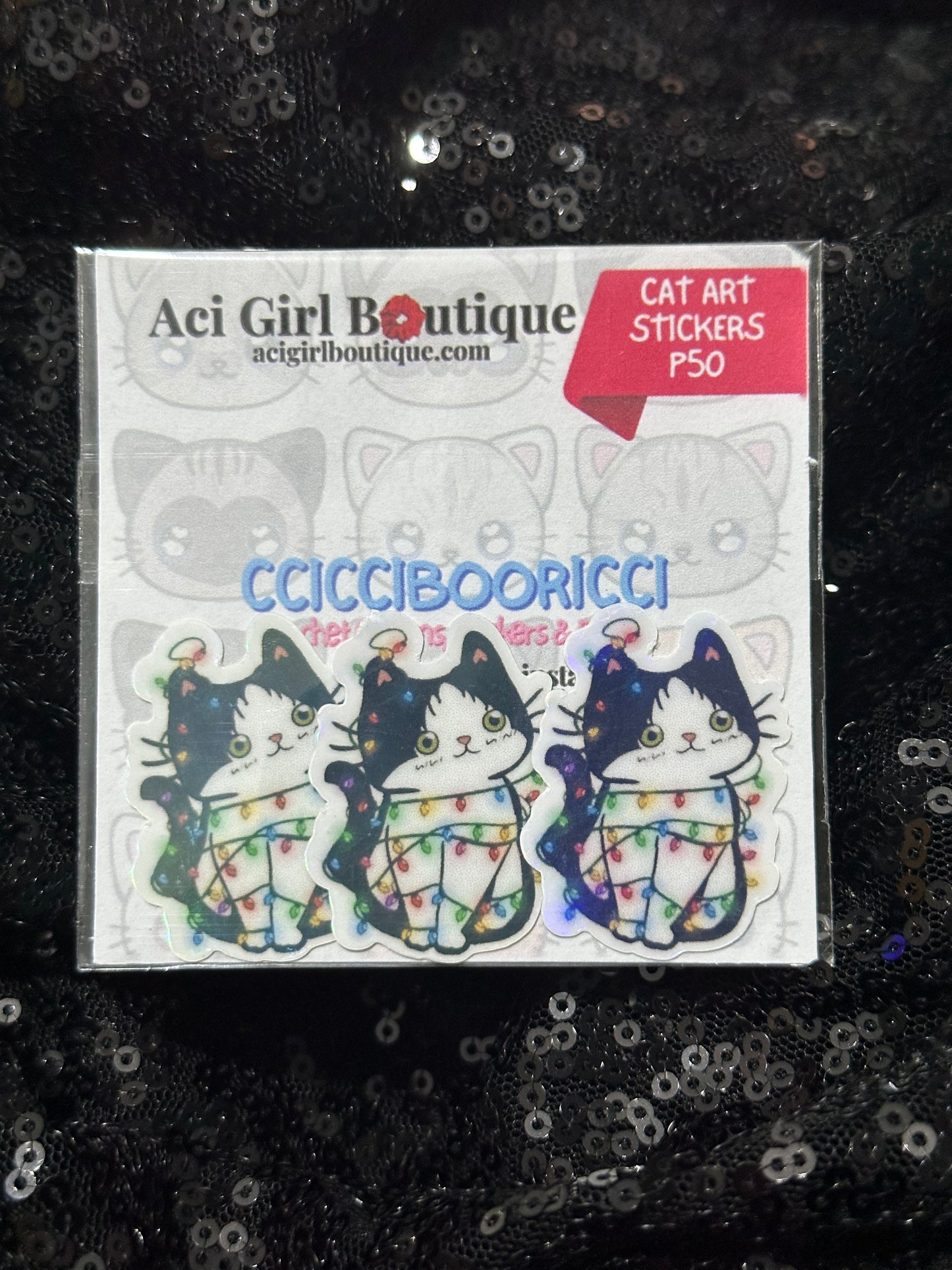 CCICCIBOORICCI Meowy KittyMas Stickers