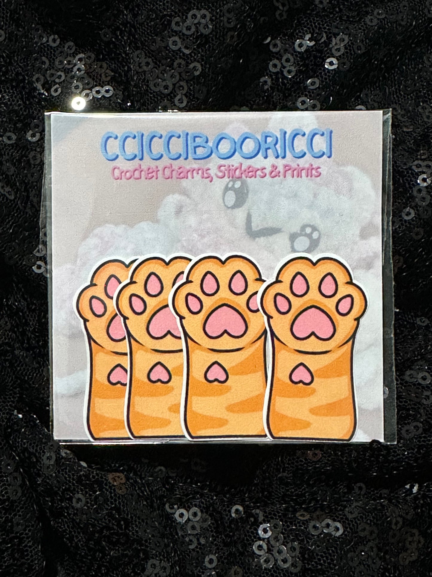 CCICCIBOORICCI Cat Paws Stickers