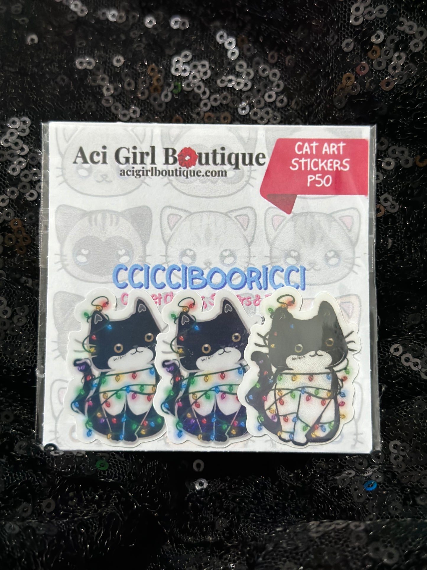 CCICCIBOORICCI Meowy KittyMas Stickers