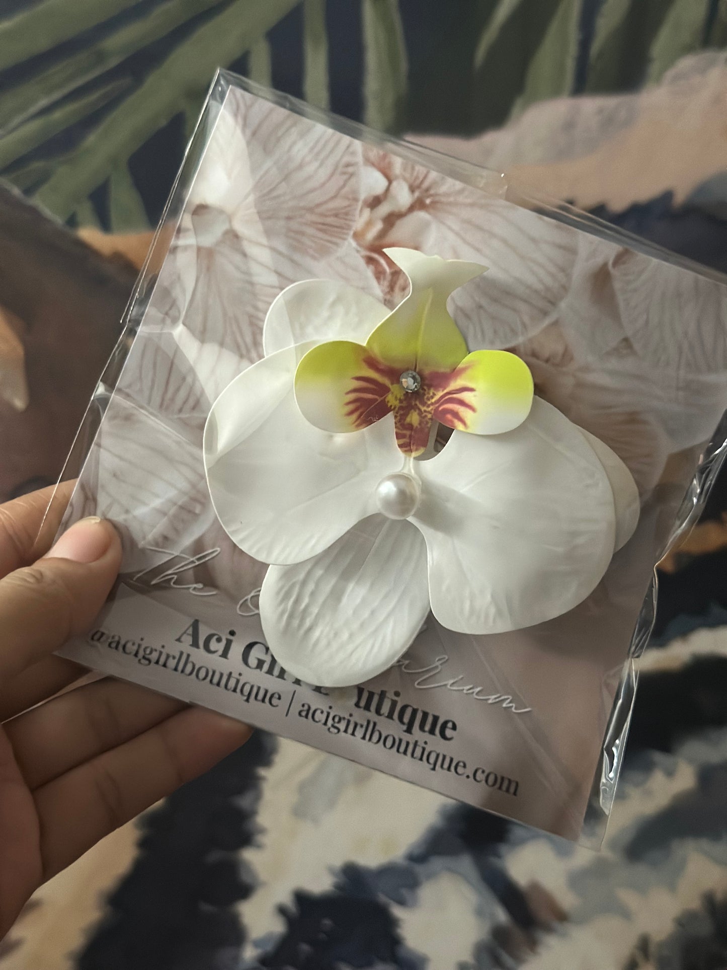 Premium Orchid Hair Clip