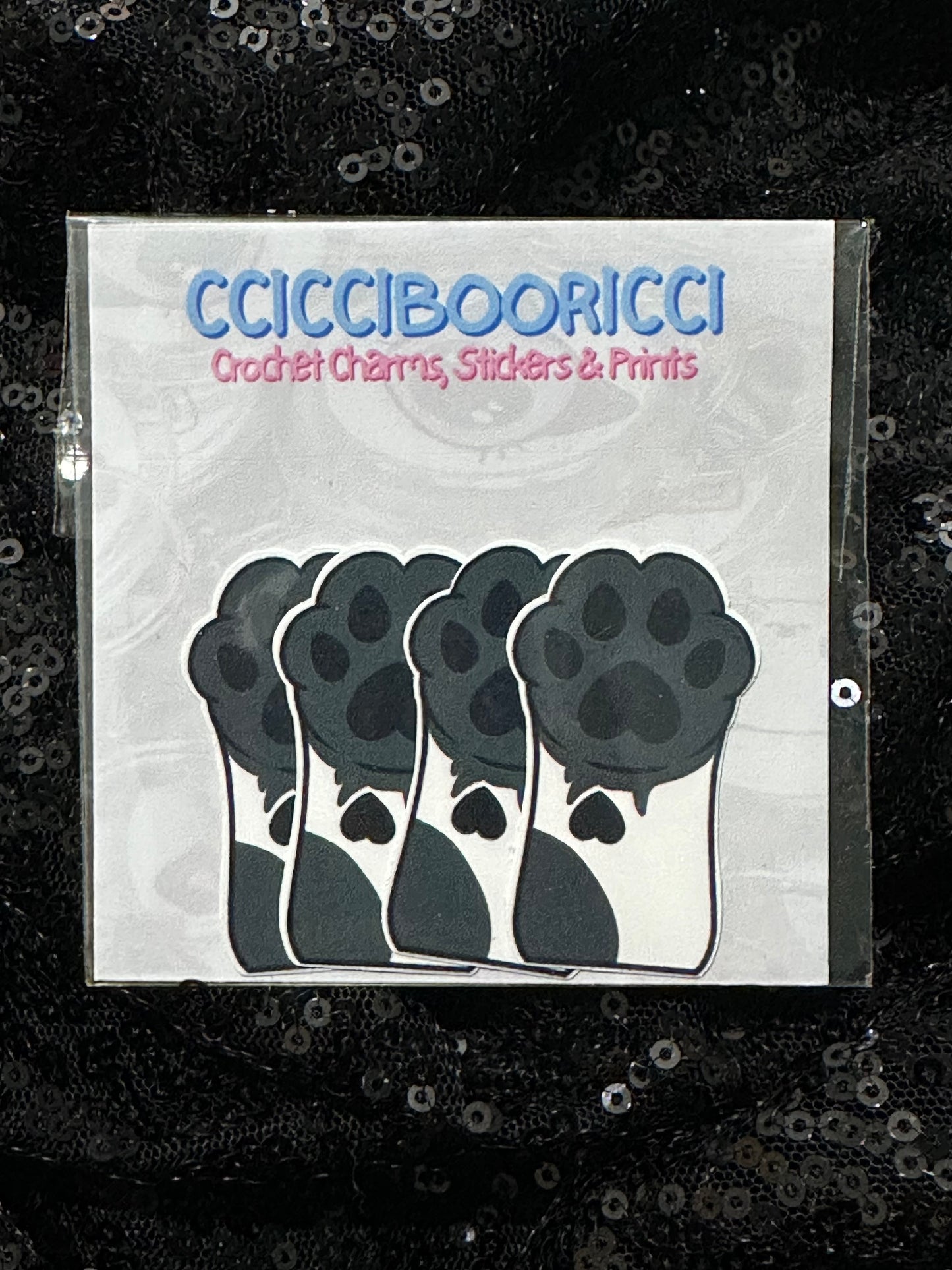 CCICCIBOORICCI Cat Paws Stickers