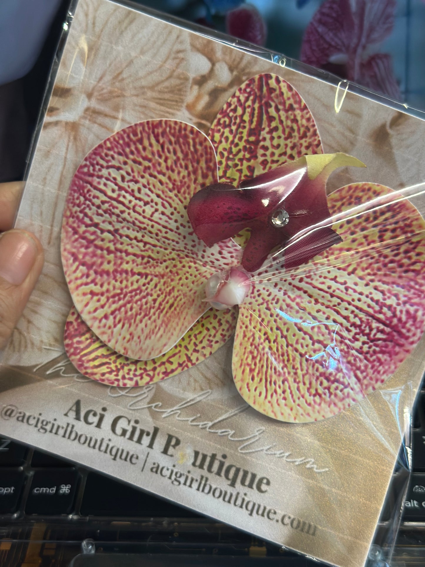 Premium Orchid Hair Clip