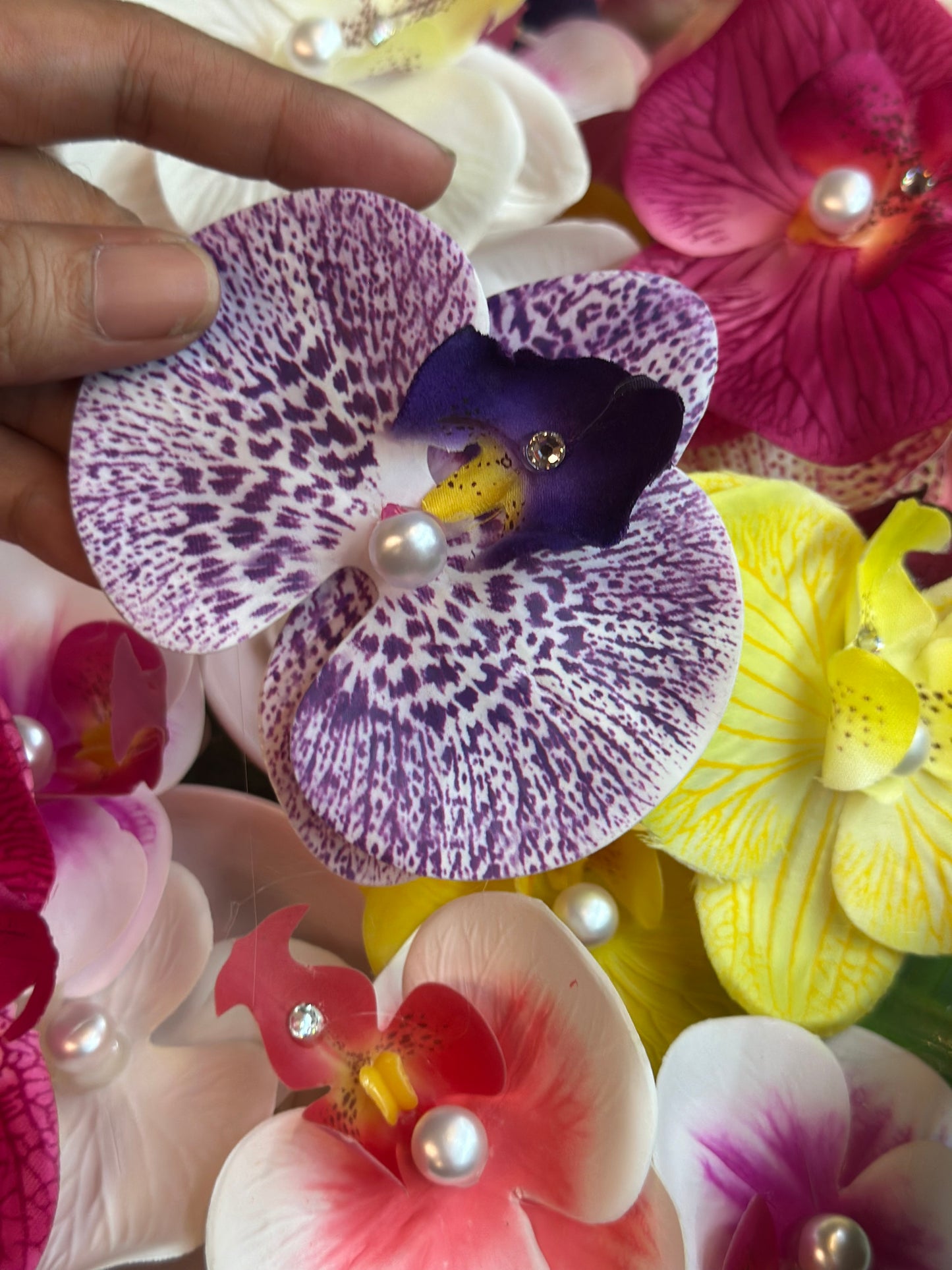 Premium Orchid Hair Clip