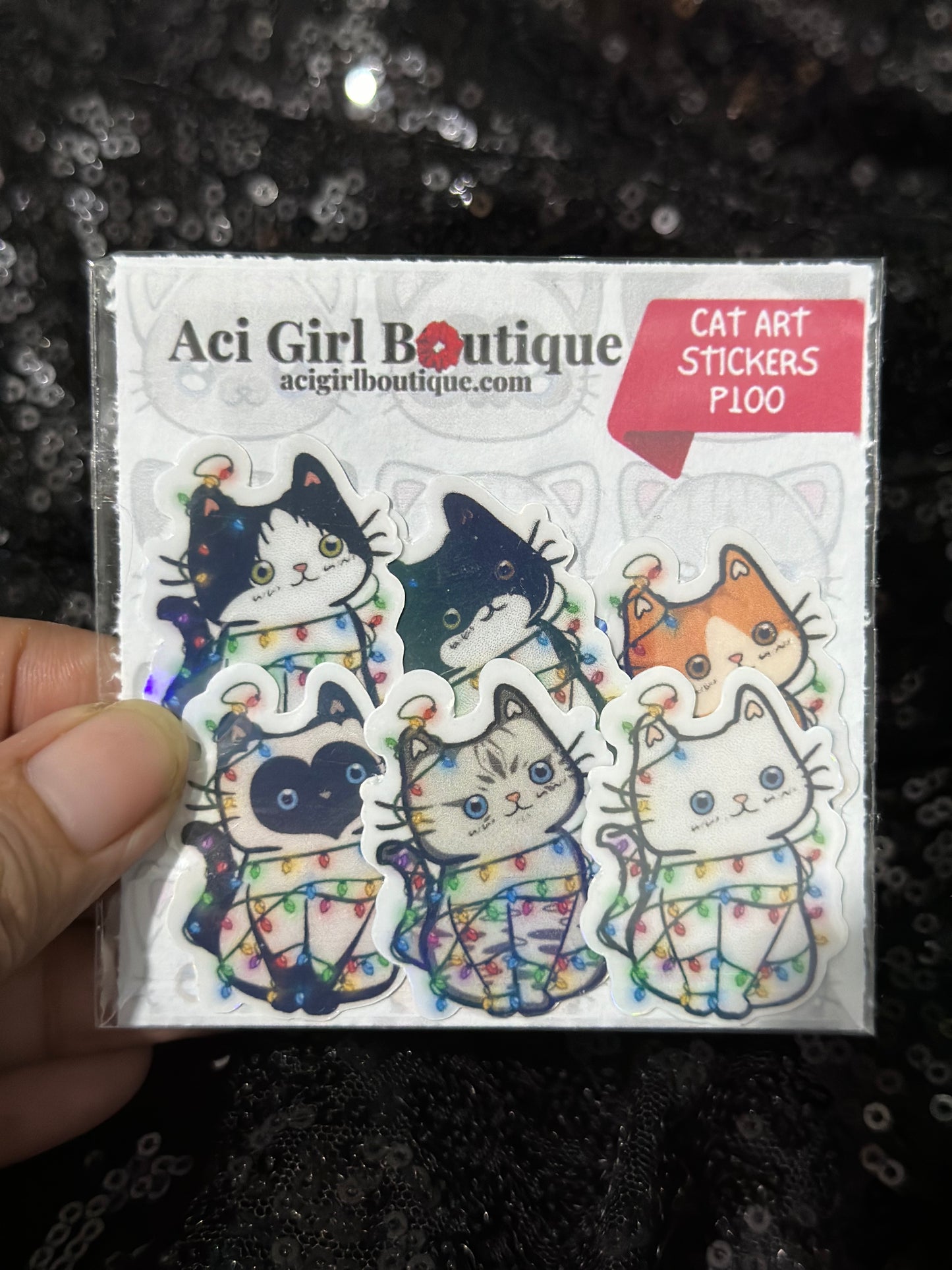 CCICCIBOORICCI Meowy KittyMas Stickers