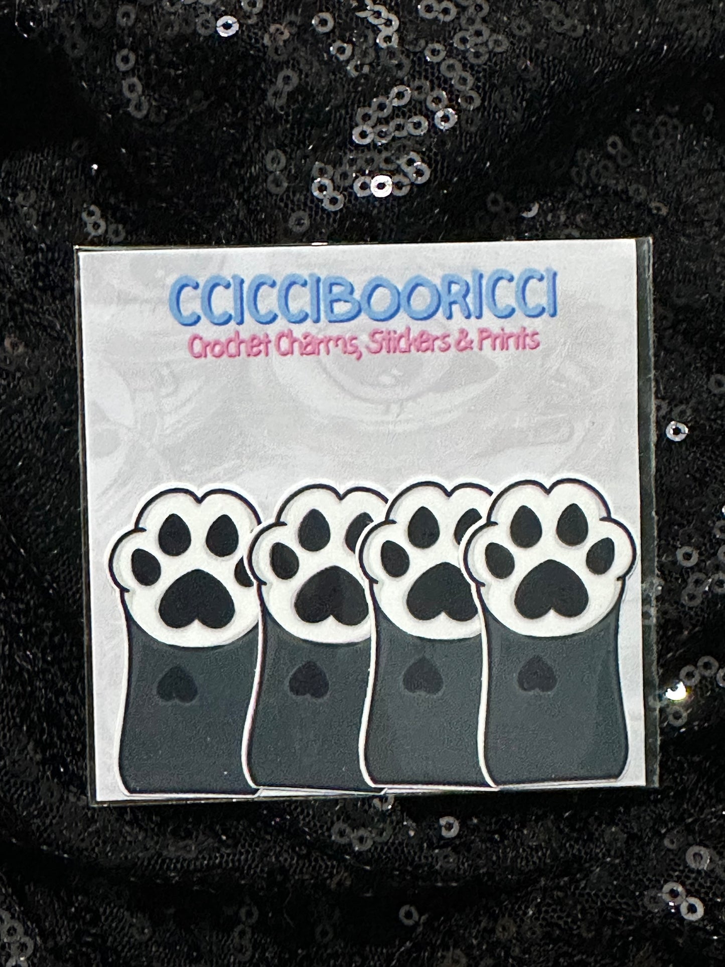 CCICCIBOORICCI Cat Paws Stickers
