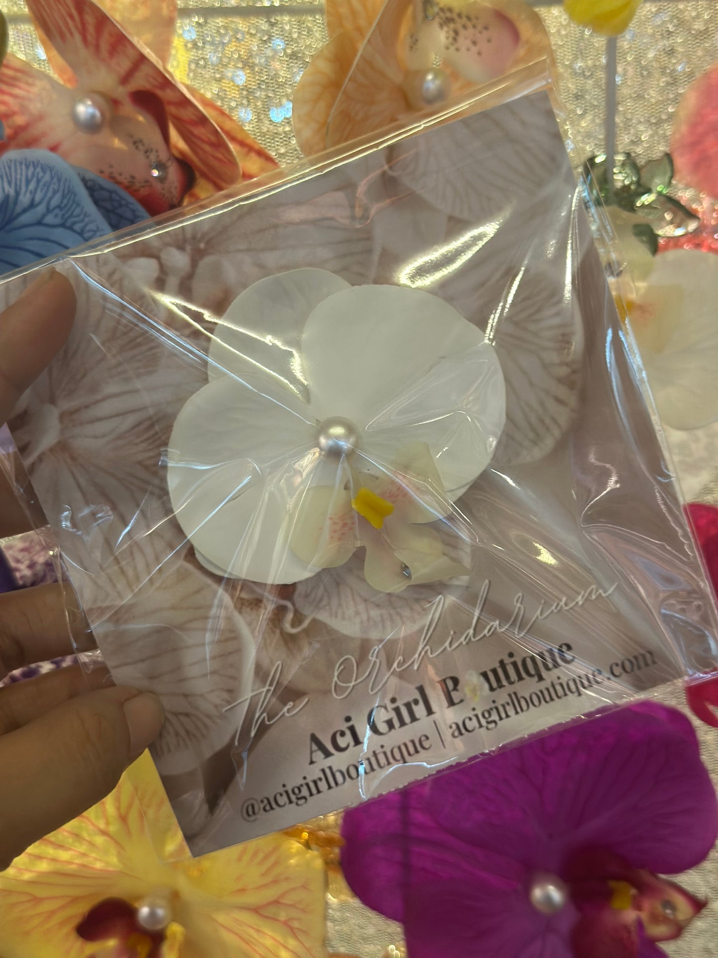 Orchid Hair Clip Mini