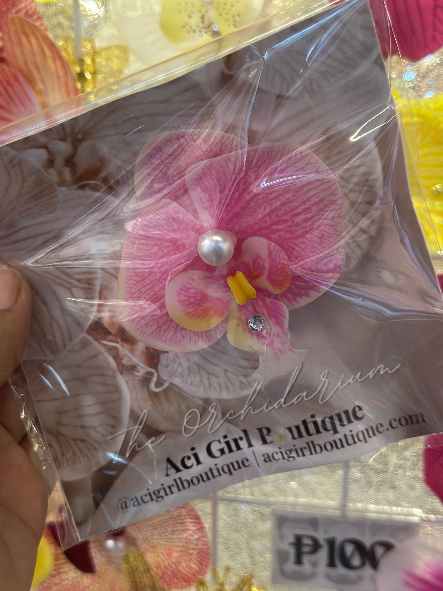 Orchid Hair Clip Mini