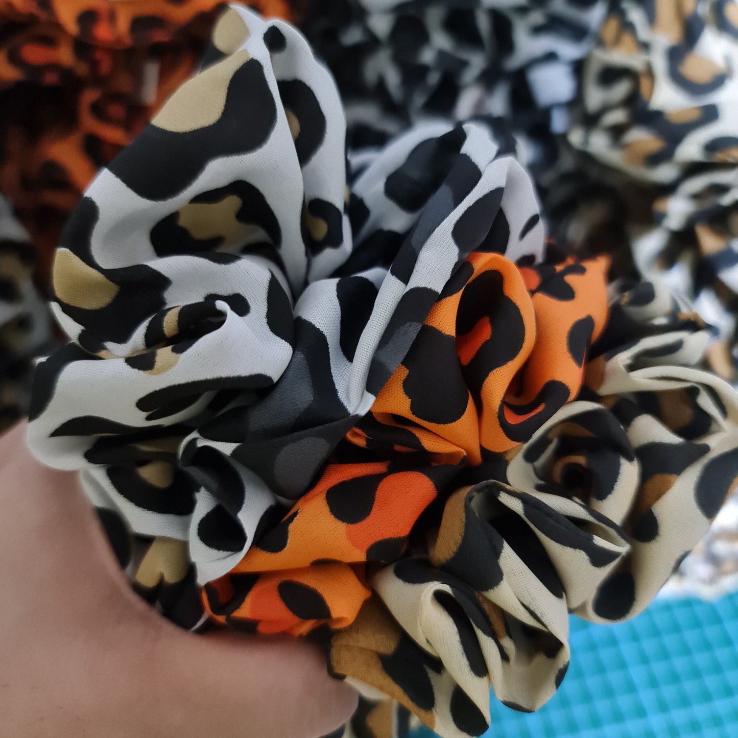 Leopard Print Scrunchies