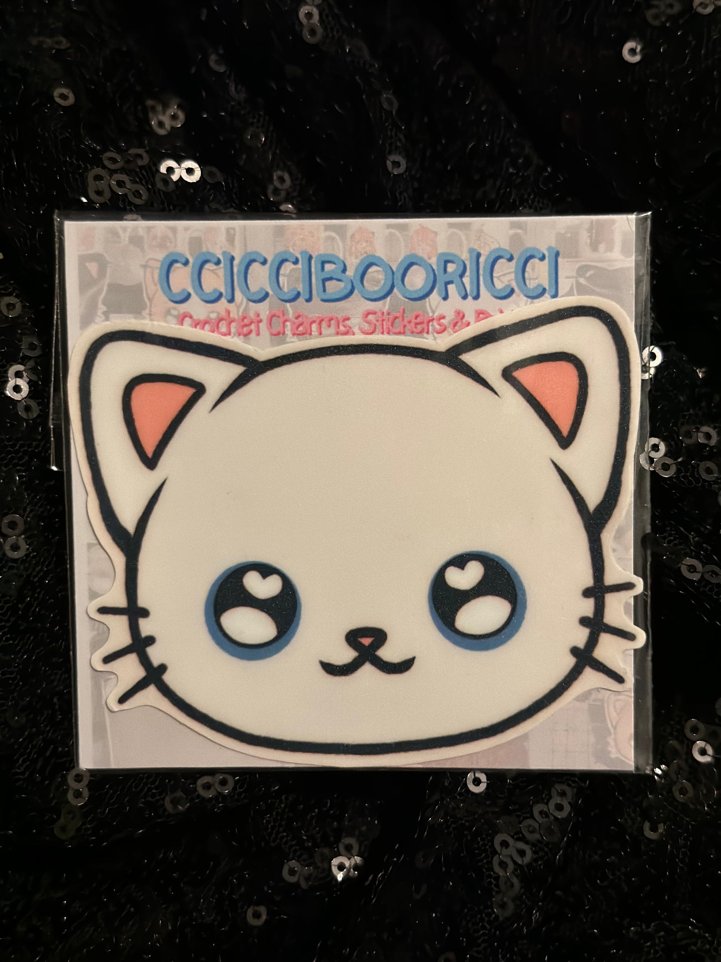 CCICCIBOORICCI Cat Art Matte Stickers XL