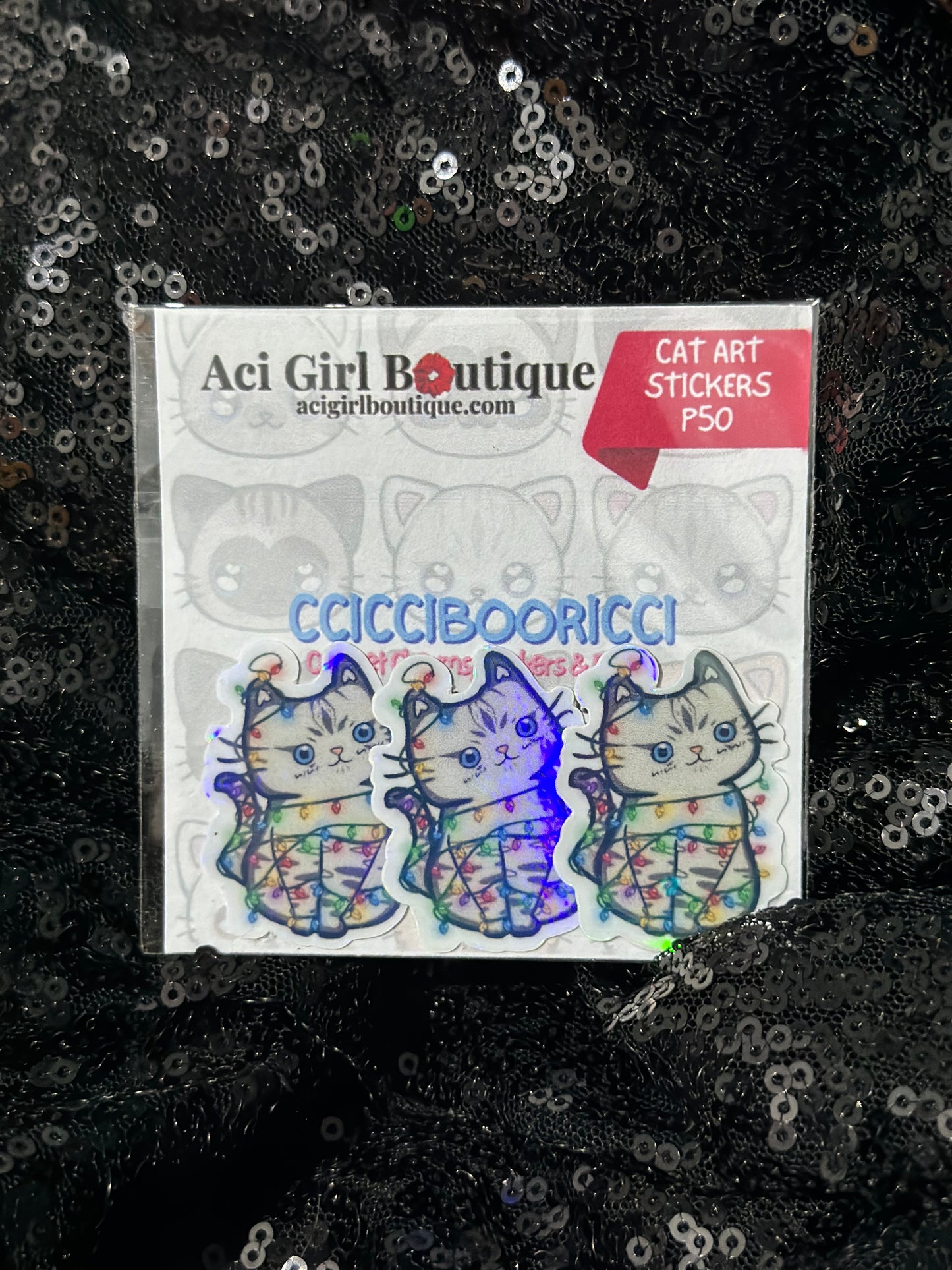 CCICCIBOORICCI Meowy KittyMas Stickers