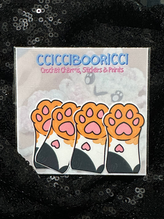 CCICCIBOORICCI Cat Paws Stickers