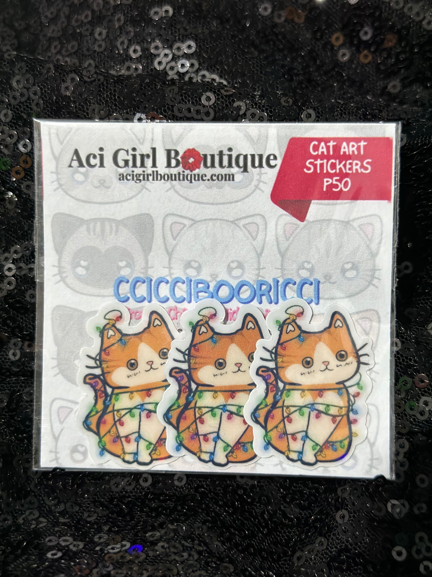 CCICCIBOORICCI Meowy KittyMas Stickers