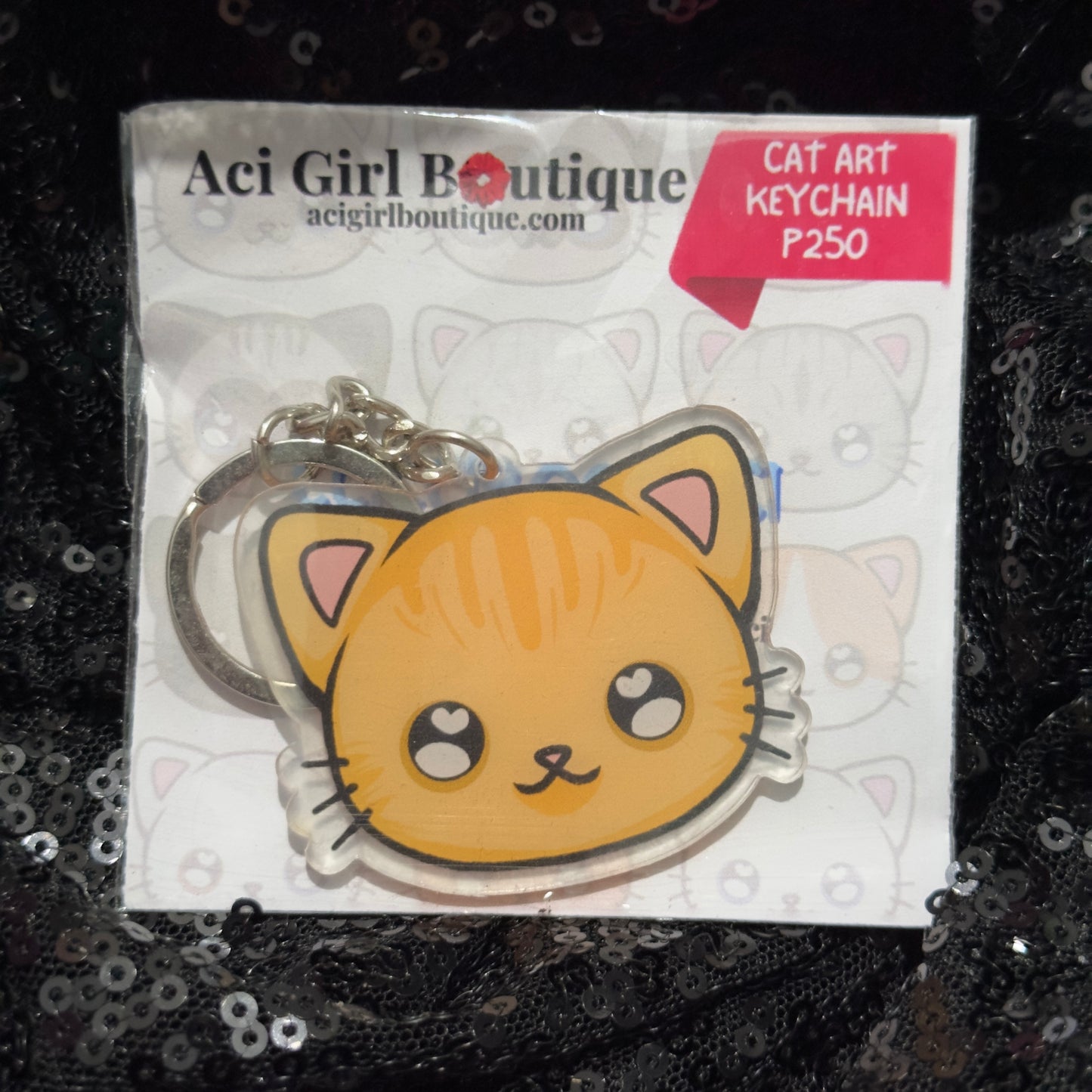 CCICCIBOORICCI Cat Art Keychain