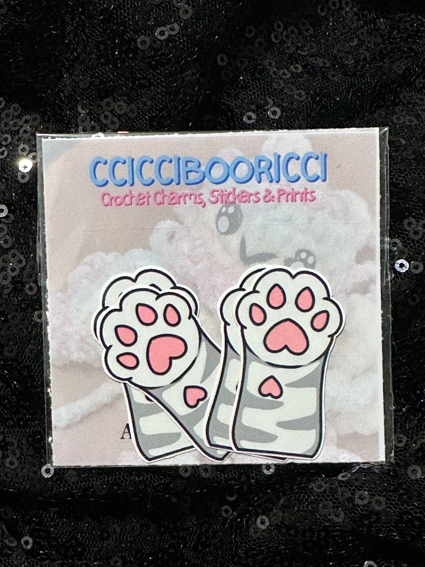 CCICCIBOORICCI Cat Paws Stickers