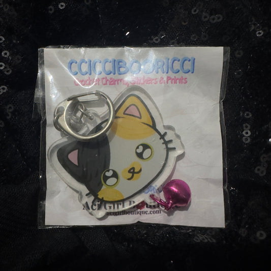 CCICCIBOORICCI Cat Art Keychain/Bell