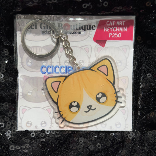 CCICCIBOORICCI Cat Art Keychain