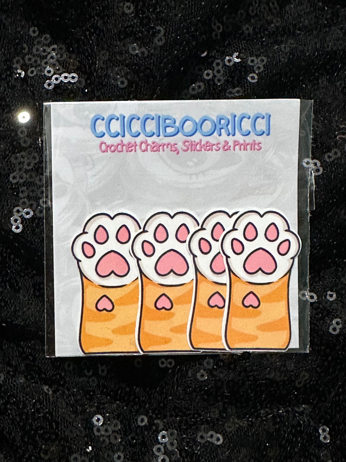 CCICCIBOORICCI Cat Paws Stickers