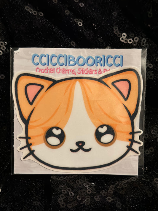 CCICCIBOORICCI Cat Art Matte Stickers XL