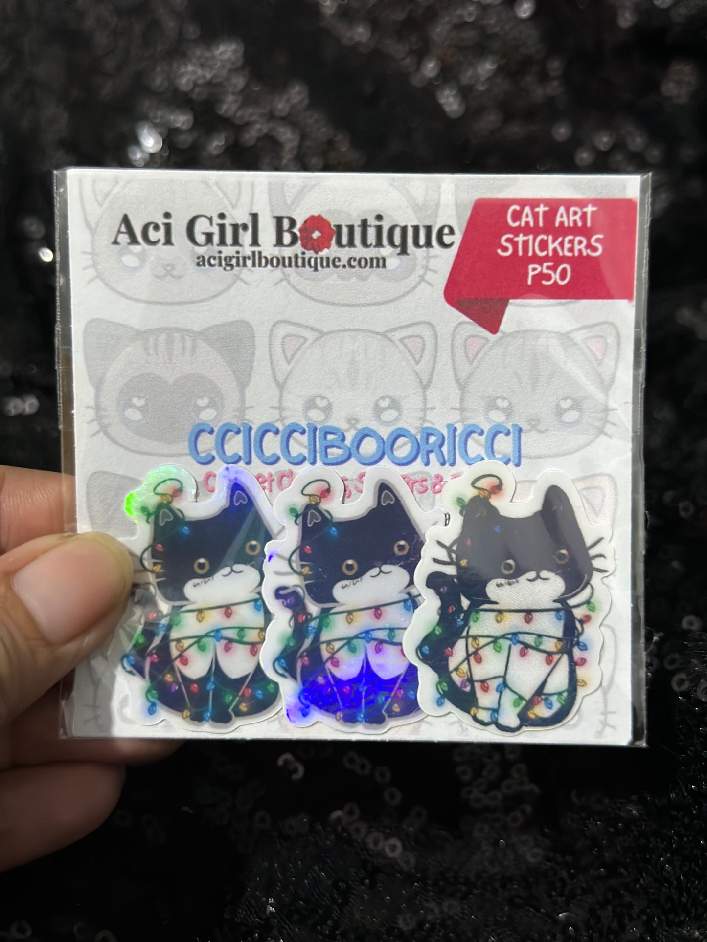 CCICCIBOORICCI Meowy KittyMas Stickers