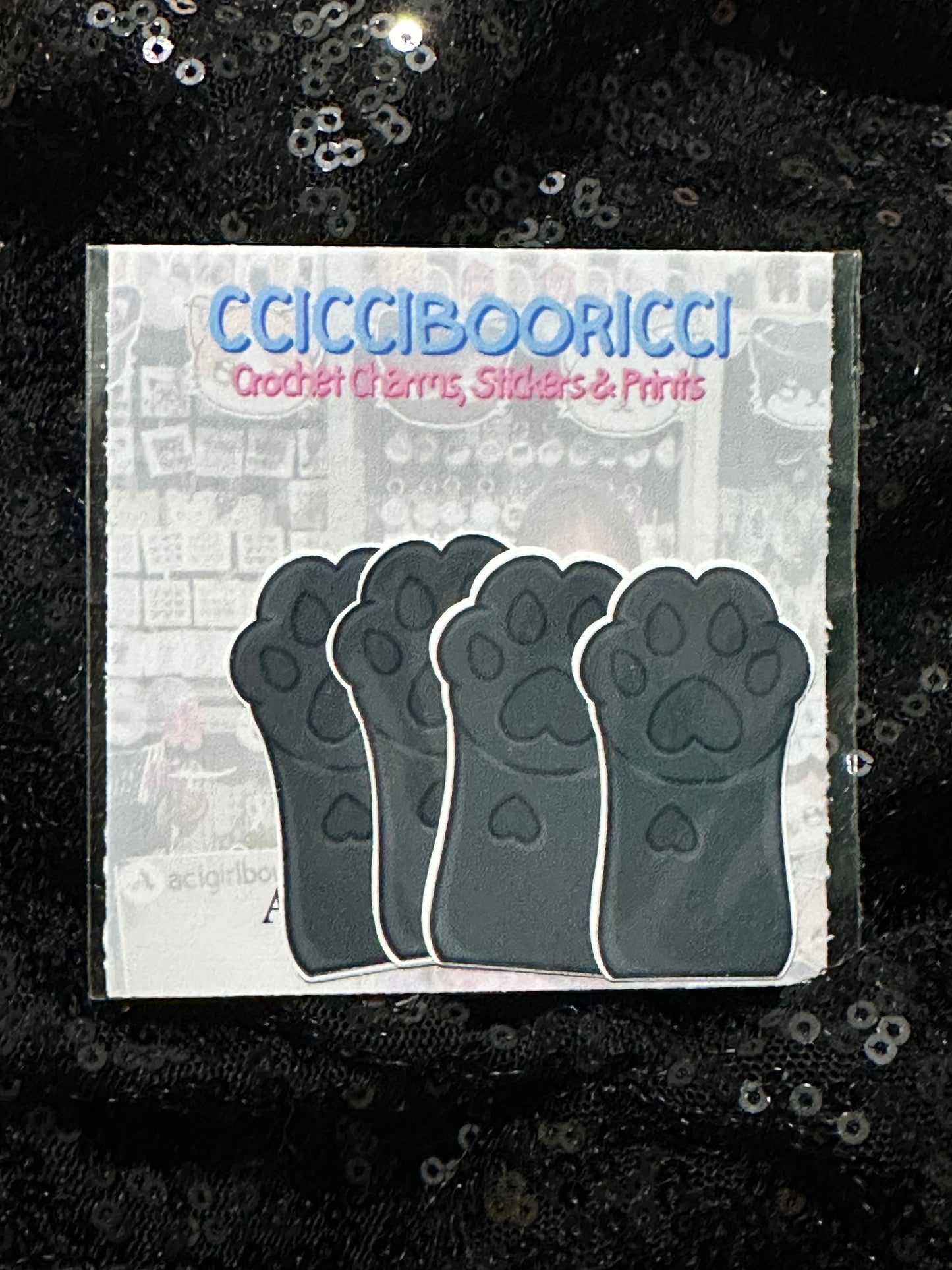 CCICCIBOORICCI Cat Paws Stickers