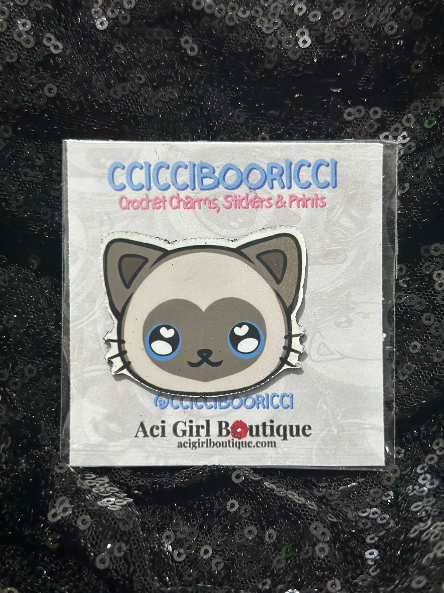 CCICCIBOORICCI Cat Art Magnet Phat