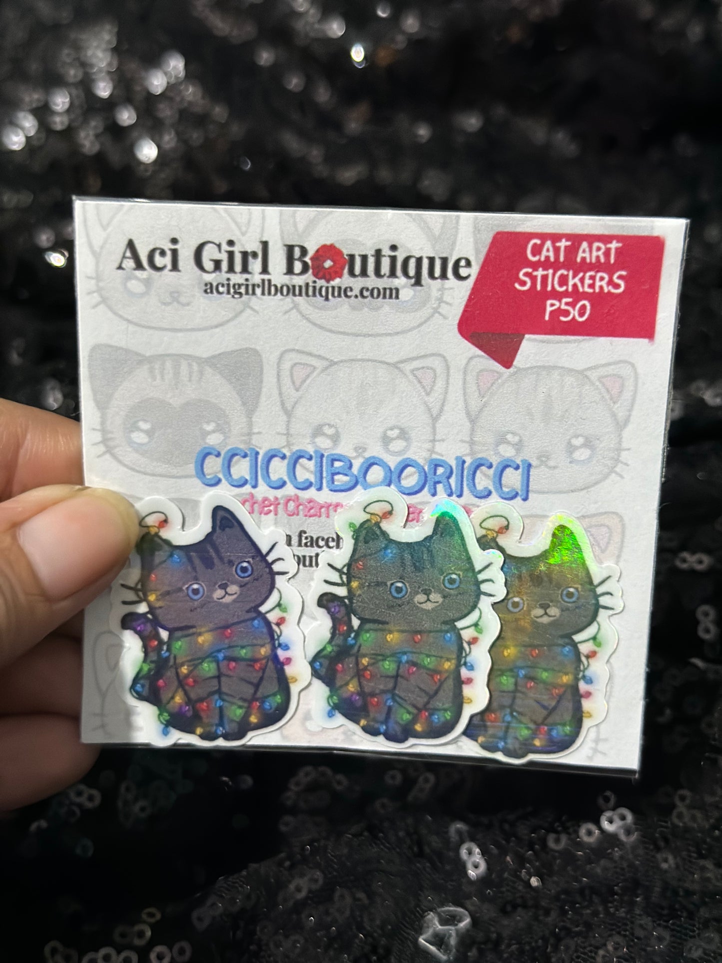 CCICCIBOORICCI Meowy KittyMas Stickers